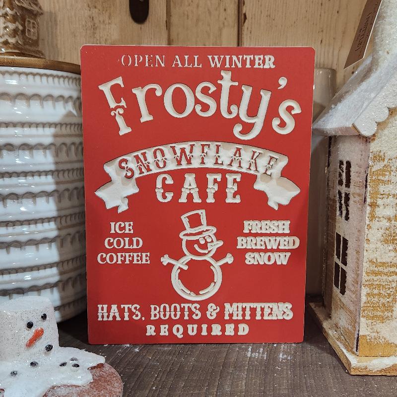 Frosty Cafe Block Sign