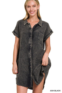 Gauze Shirt Dress