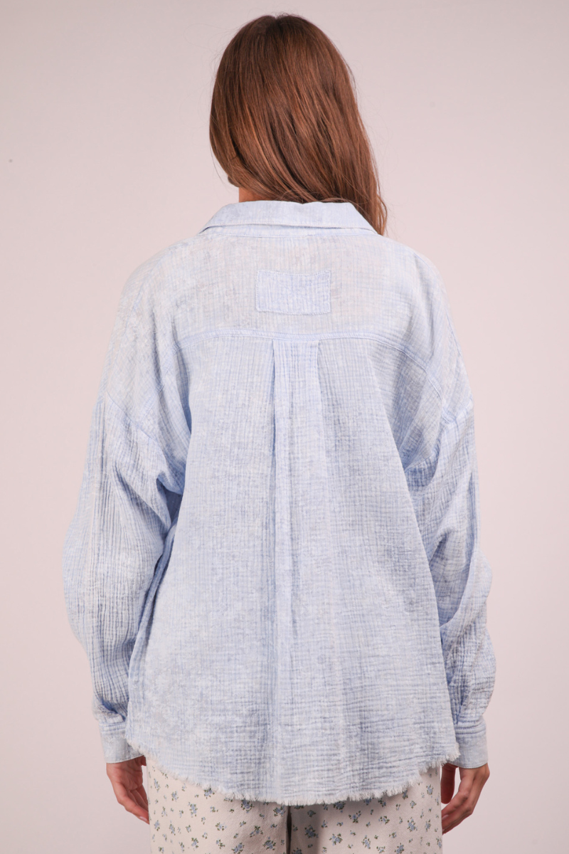 Gauze Button Down Shirt