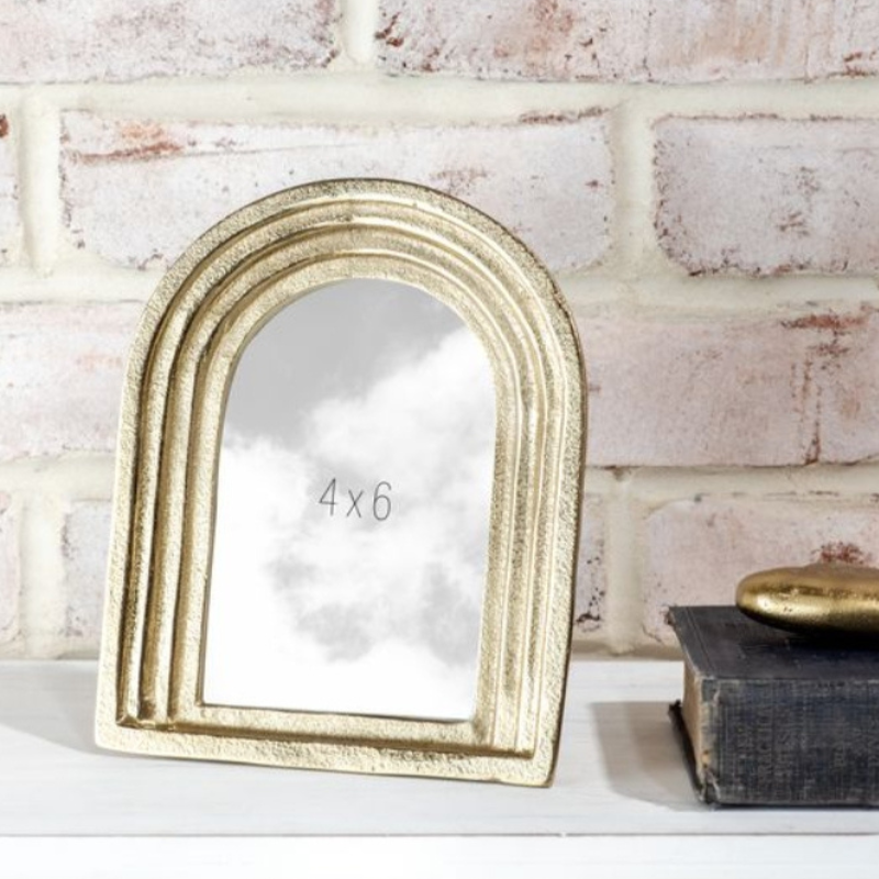 4x6 Gold Arch Photo Frame