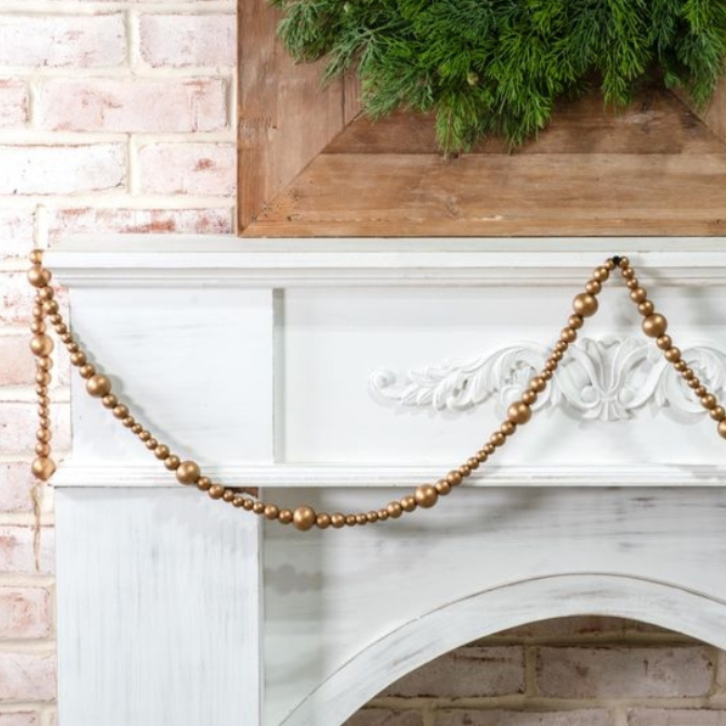 Gold Wood Bead Garland