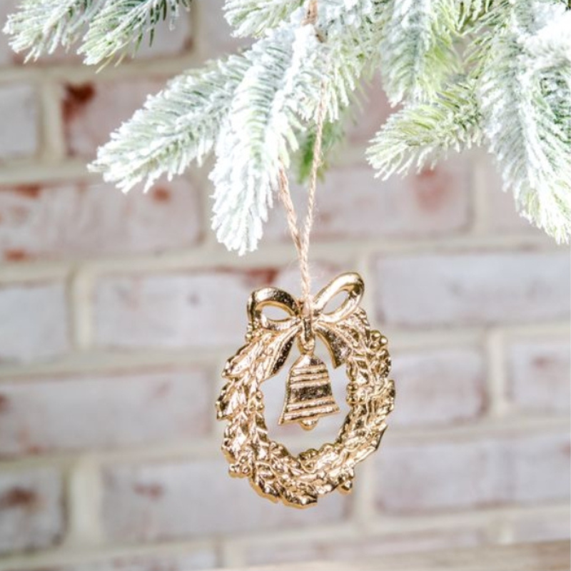 Gold Wreath Ornament
