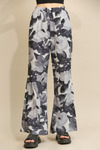 Gray Floral Palazzo Pant