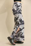 Gray Floral Palazzo Pant