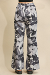 Gray Floral Palazzo Pant