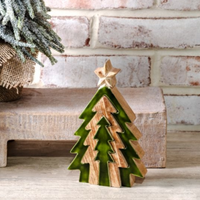 Green Enamel 3D Cutout Tree