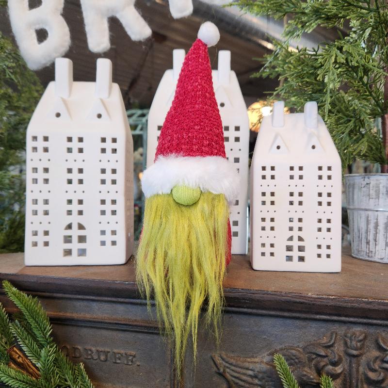 Green Beard Santa Gnome