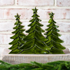 Green Enamel Star Top Trees