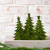 Green Enamel Star Top Trees
