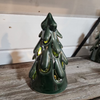 Green LED Stoneware Tree