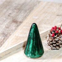 Green Mercury Glass Tree