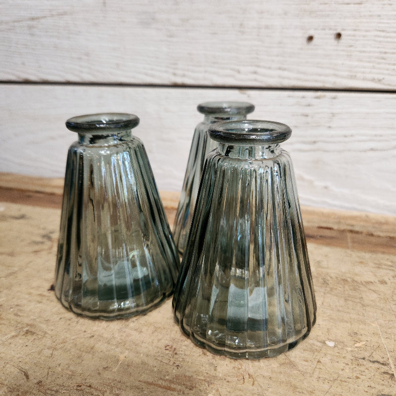Green Tapered Glass Vase
