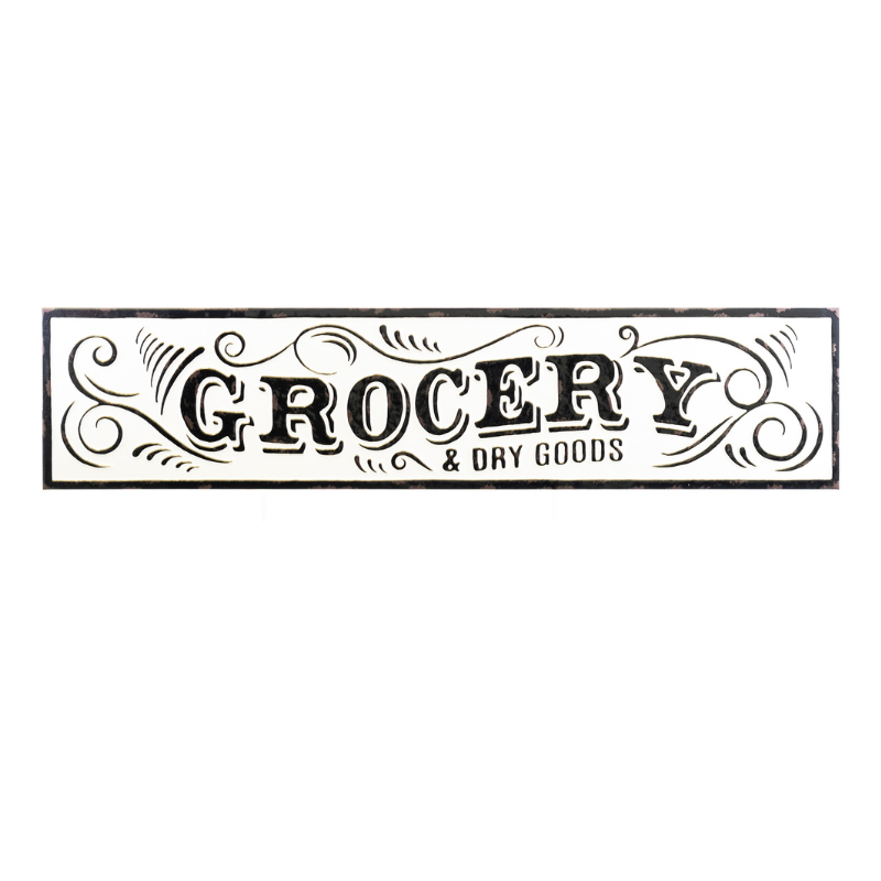 Enamel Grocery Sign