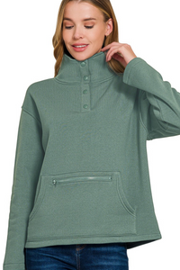 Half-Snap Fleece Sweatshirt