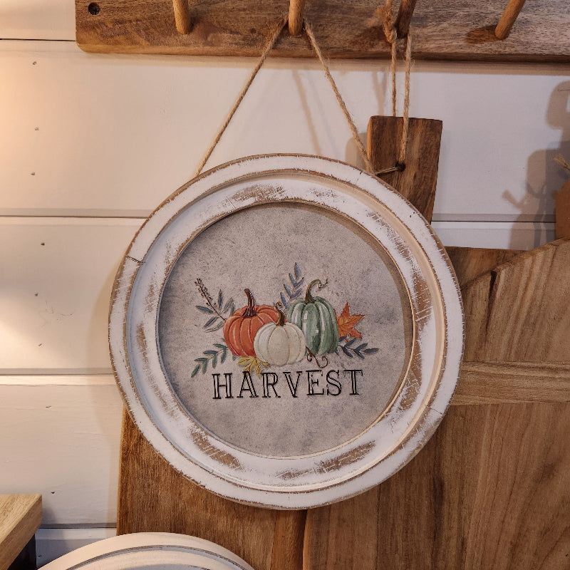 Harvest Round Sign