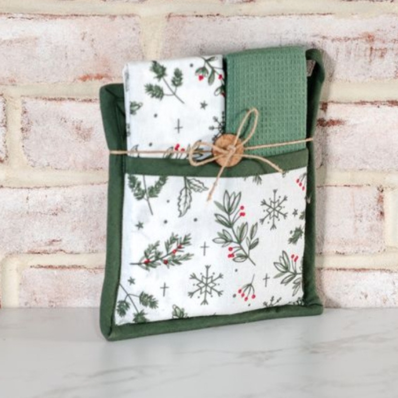 Holiday Potholder & Towel Gift Set