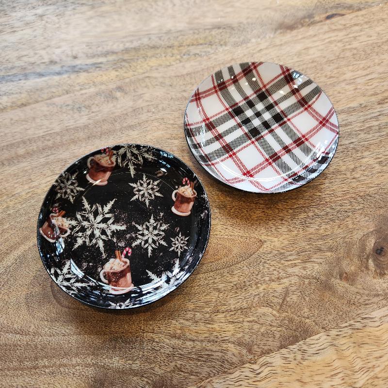 Hot Cocoa & Plaid Trinket Dish