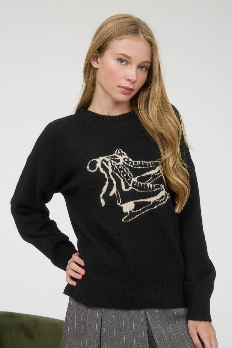 Ice Skate Knit Sweater