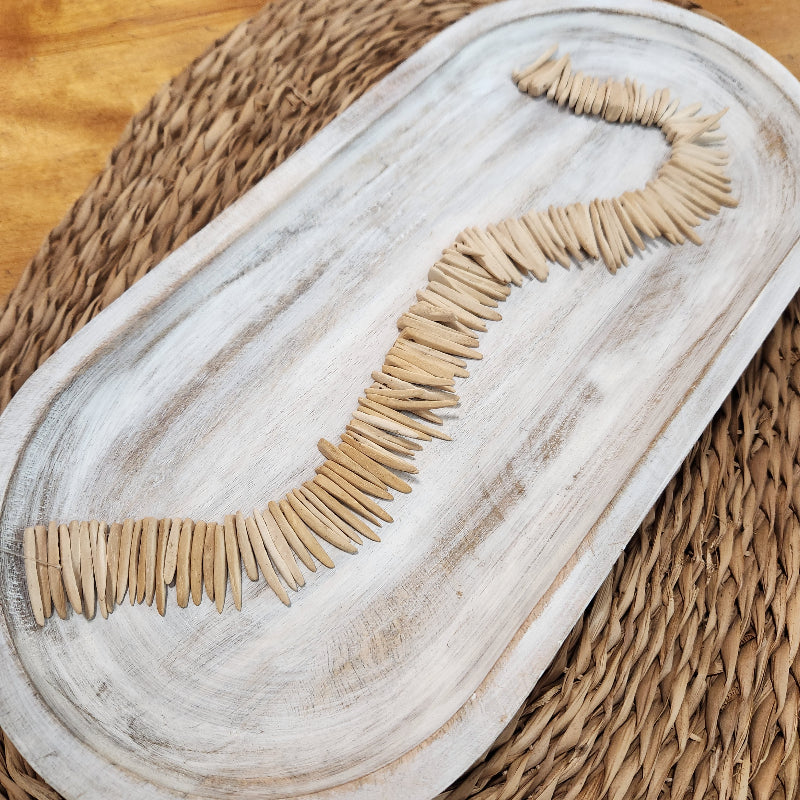 Strand of Coconut Shell Stick Beads