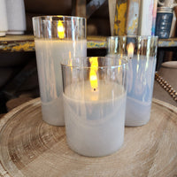Clear Glass Flameless Candle