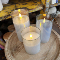 Clear Glass Flameless Candle