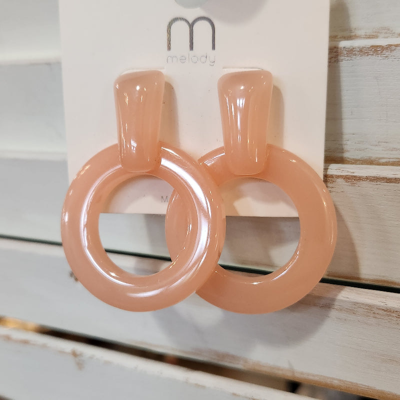 Jelly Ring Doorknocker Earrings