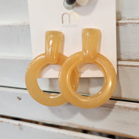 Jelly Ring Doorknocker Earrings