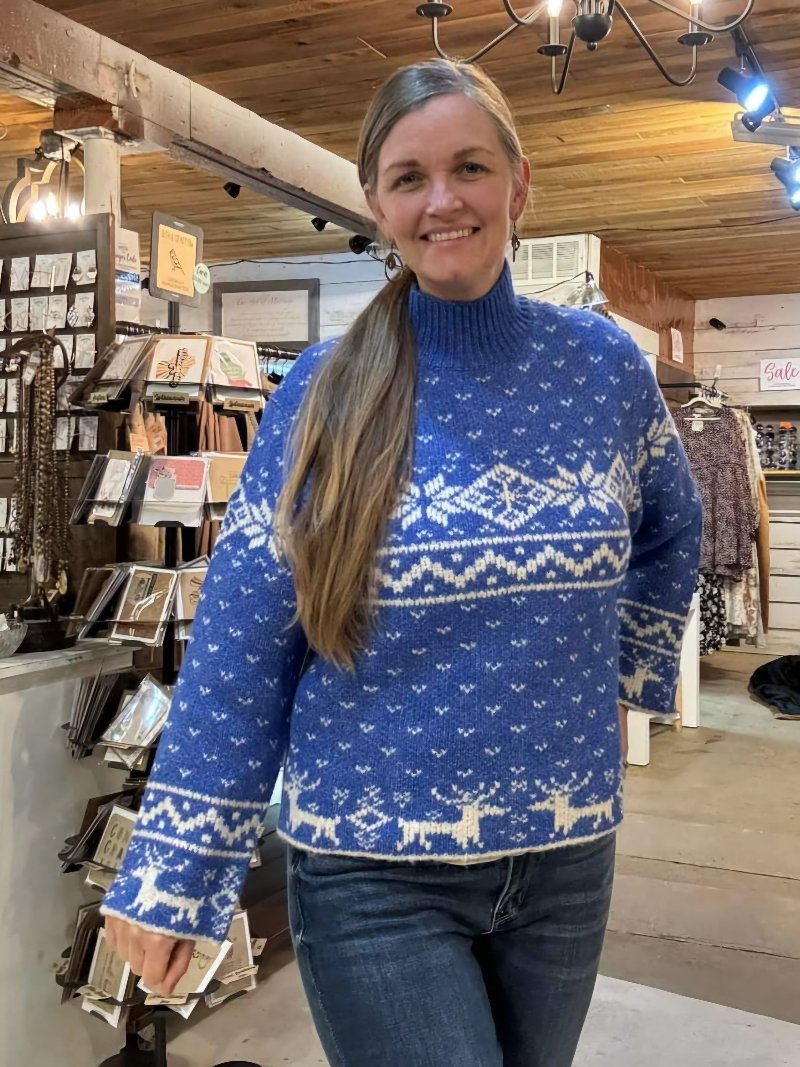 Blue Nordic Sweater