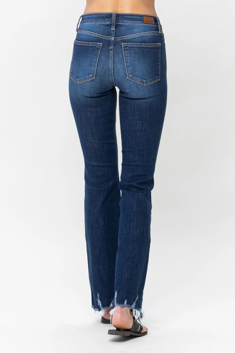 Judy Blue Distressed Hem Bootcut Jean