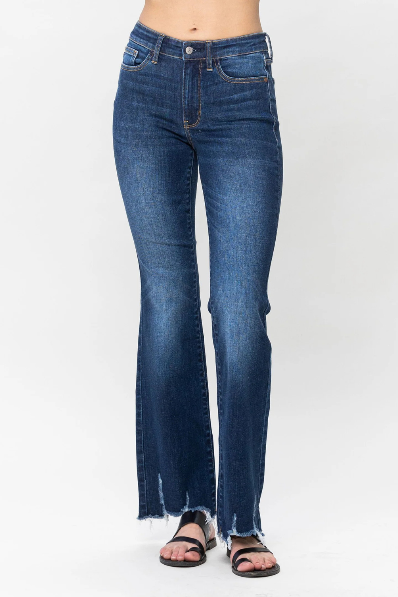 Judy Blue Distressed Hem Bootcut Jean