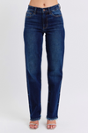 Judy Blue Frayed Hem Straight Jean