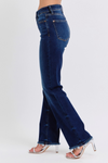 Judy Blue Frayed Hem Straight Jean