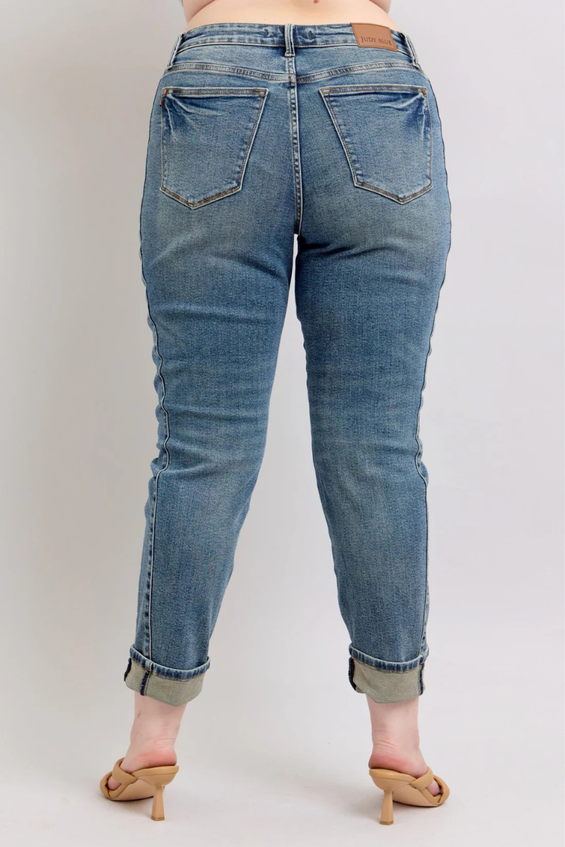 Judy Blue Mid-Rise Boyfriend Jean