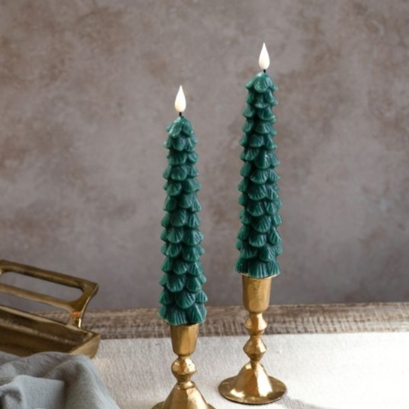 LED Tree Taper Candle Set