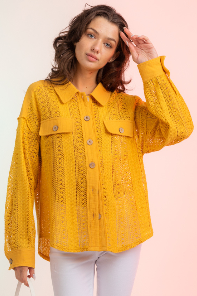 Lace Crochet Shacket