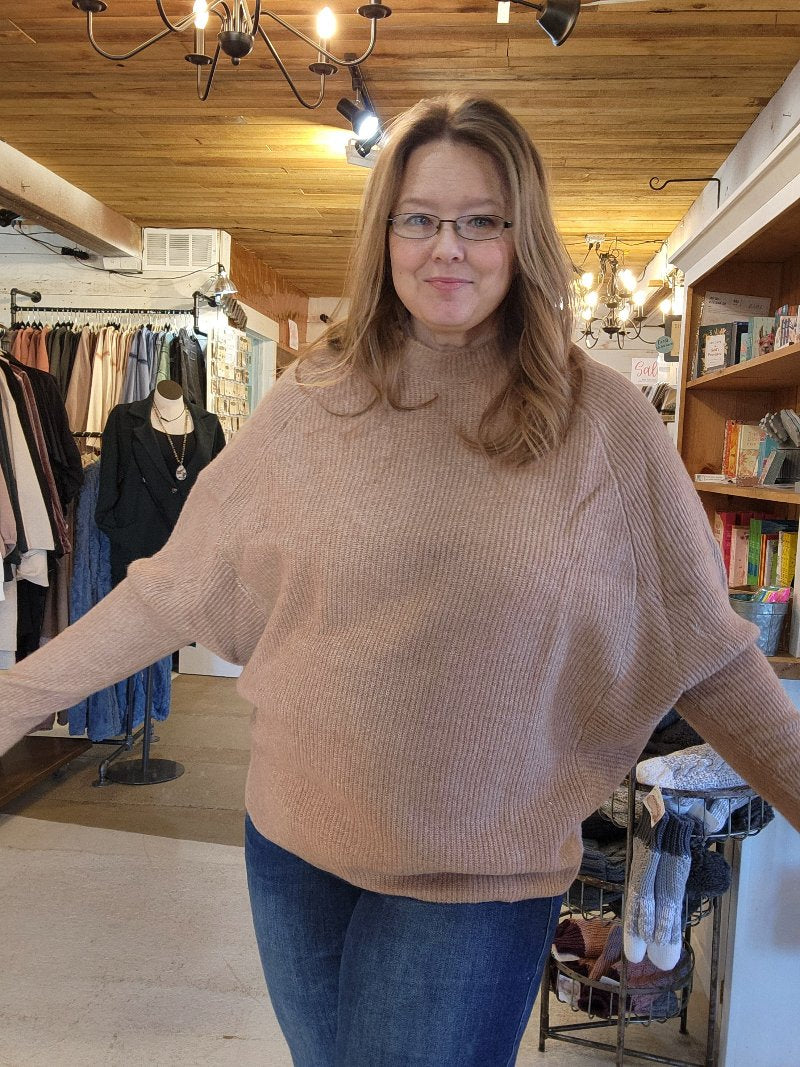  Dolman Sleeve Sweater plus mocha