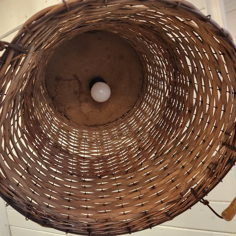 Large Vintage Basket Light