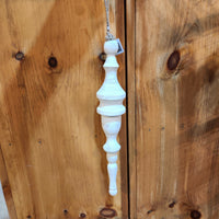 Large White Wood Finial Ornament