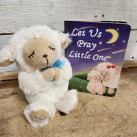 Let Us Pray Board Book with Plush Lamb