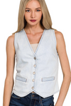 Light Wash Denim Vest