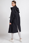 Long Hooded Crinkle Jacket