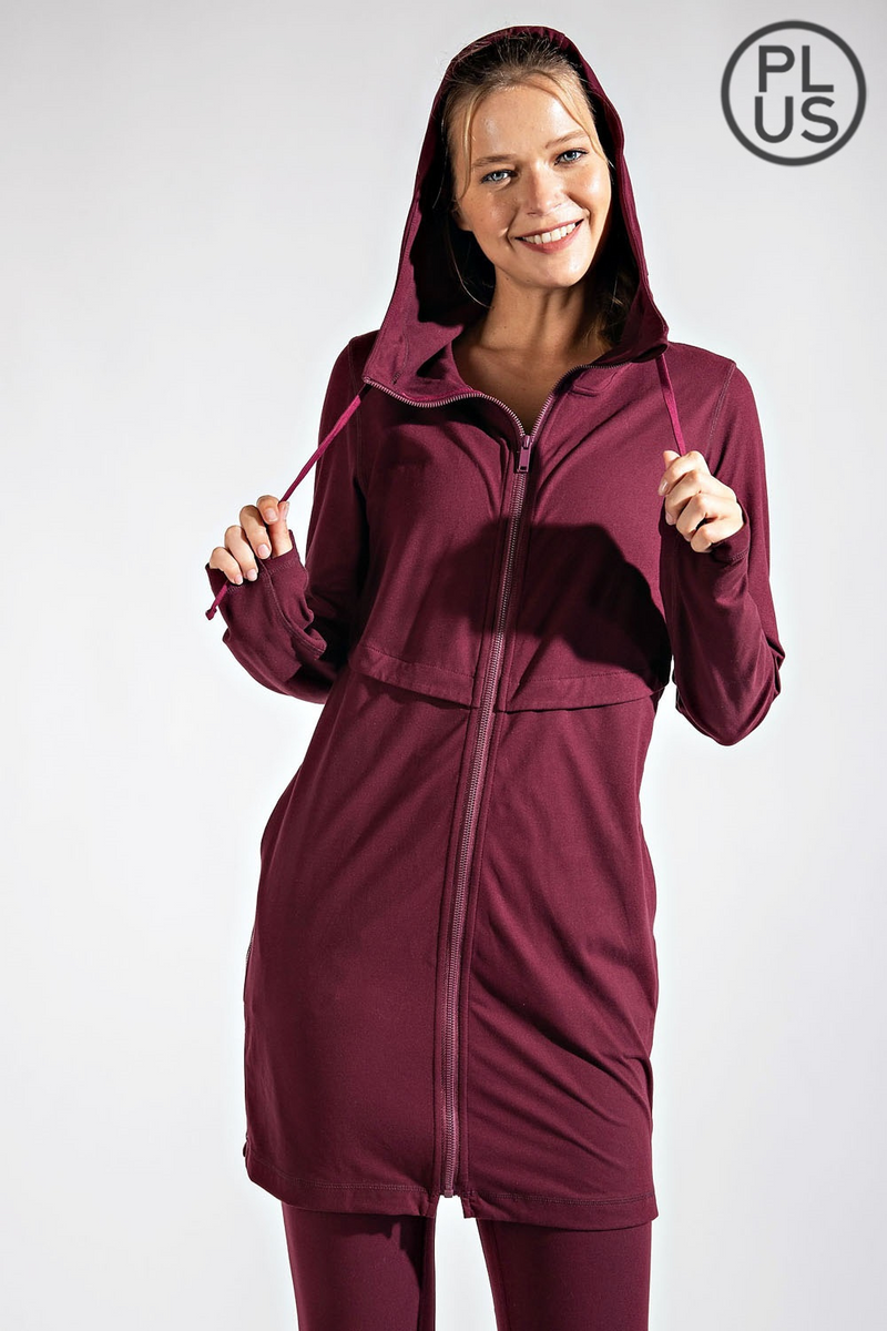 Long Active Hooded Jacket