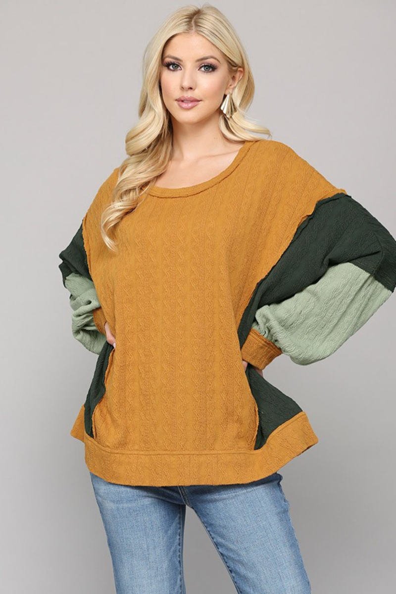 Loose Colorblock Top