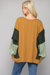 Loose Colorblock Top
