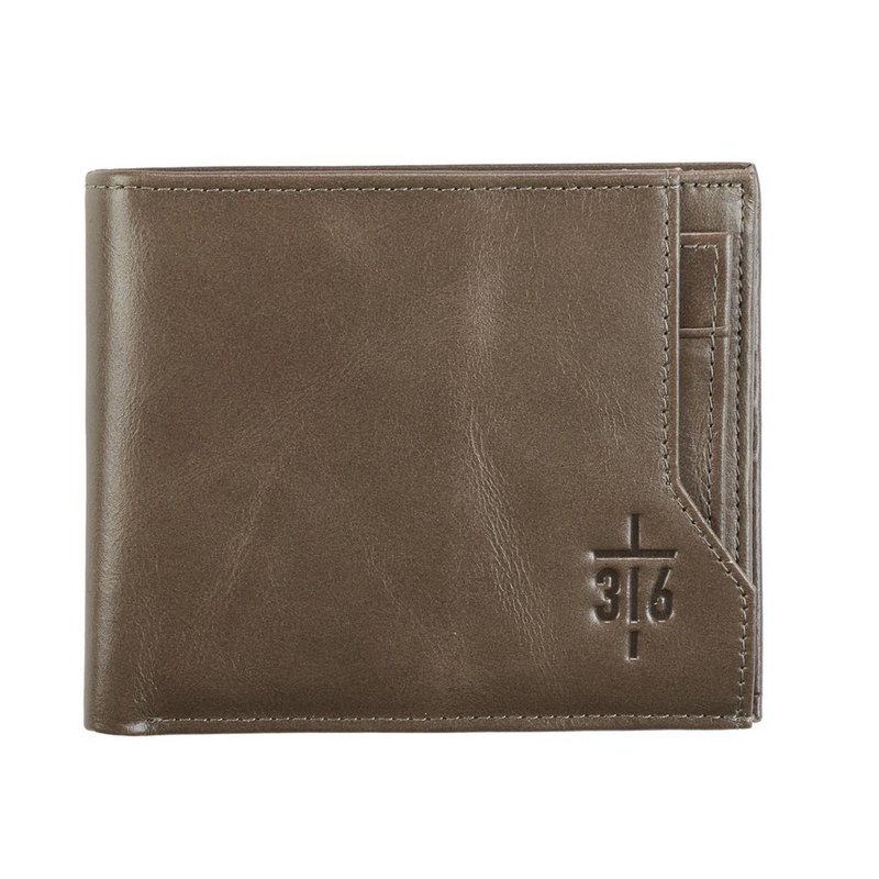 John 3:16 Cross Leather Wallet