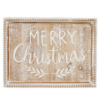 Merry Christmas Beaded Sign