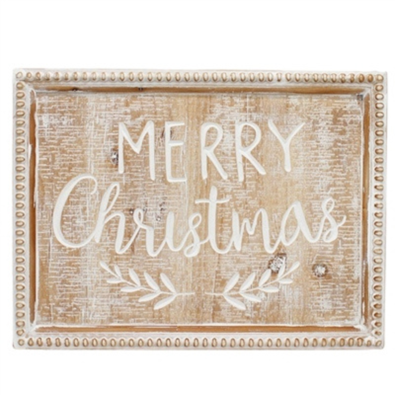 Merry Christmas Beaded Sign