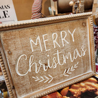 Merry Christmas Beaded Sign
