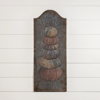 Metal Vertical Pumpkin Patch Sign