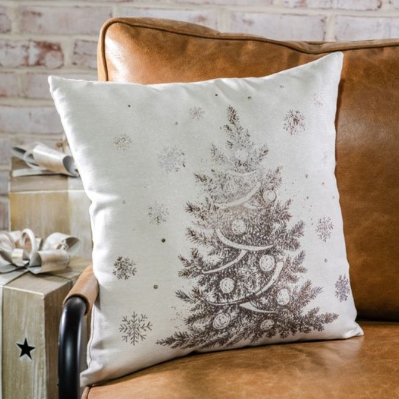 Metallic Christmas Tree Pillow